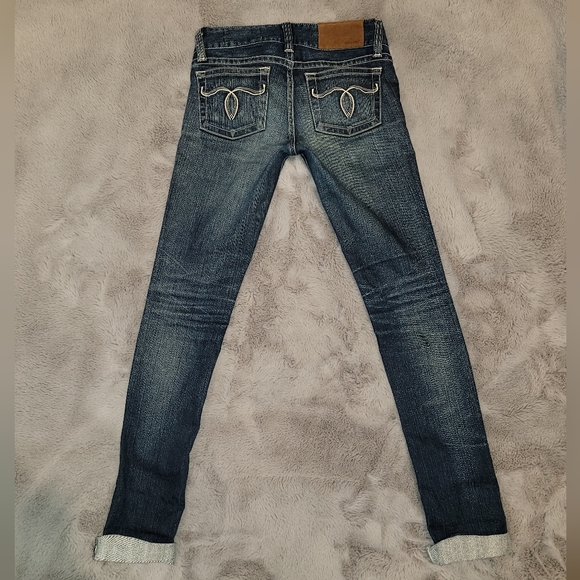 Moussy Vintage Denim Low Rise Jeans Women's Size 24 Luxury Old Money Japan - Picture 5 of 9